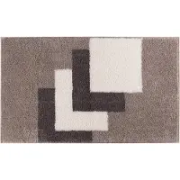 Casilin Badmat Antislip 60x100cm Graduale - Waterabsorberende Badkamermat - Wasbaar en Sneldrogend - Voor Douche en Bad - Hoogpolig - Acryl - Rechthoek - Bruin, Zand