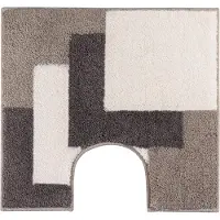 Casilin WC-mat Antislip Graduale - 55x60cm - Met Uitsparing - Waterabsorberende Badmat - Wasbaar en Sneldrogend - Acryl - Bruin, Zand