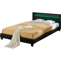 Corium LED - Ledikant Parijs - incl. bedbodem 180x200cm zwart