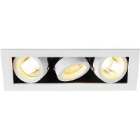 SLV LED Inbouwarmatuur Vierkant | 3X GU10 Max 50W IP20 | Dimbaar | KADUX