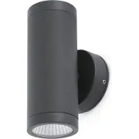 Faro Thon - wandverlichting - 14 x 17,5 x 30 cm - 30W LED incl. - IP55 - mat zwart