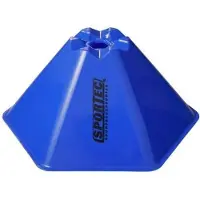 Sportec afbakenbollen hexagonaal groot 10 stuks blauw