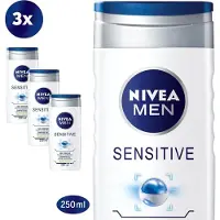 Nivea MEN Sensitive Douchegel - 3 x 250 ml - Voordeelverpakking