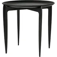 Fritz Hansen Opvouwbare klaptafel, Ø 45 cm Zwart