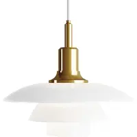 Louis Poulsen PH 3 1/2-3 glazen hanglamp messing