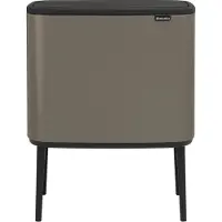 Brabantia Bo touch bin 11+23 liter platinum (platina)
