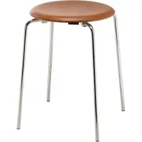 Fritz Hansen Dot leren kruk Wild leather walnut