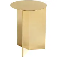 HAY Slit high bijzettafel Ø35 cm Brass