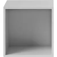 Muuto Stacked 2.0 kast met achterwand - middel lichtgrijs