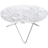 OX Denmarq O Salontafel Ø80 Cm Stalen Frame/wit - Salontafels Marmer White - OX30201-21
