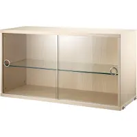 String vitrinekast Essenhout, 78x30 cm