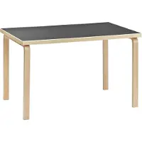 Artek 81b Tafel 75x120 Cm En / Zwart Linoleum - Eettafels & bartafels Berk Black - 28300483