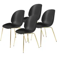 Gubi Beetle stoel messing poten 4-pack Black