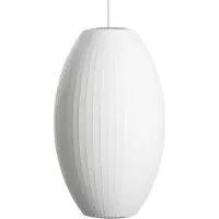 HAY Design hanglamp Nelson Cigar Bubble, dimbaar, wit / opaal, Woon-/ Eetkamer, Kunststof, Design, hanglamp
