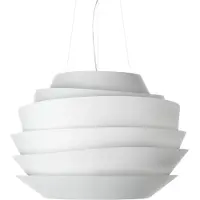 Foscarini Design hanglamp Le Soleil, dimbaar, wit / opaal, Woon-/ Eetkamer, Kunststof, Design, hanglamp
