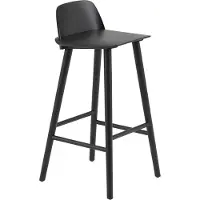 Muuto Nerd Bar Stool 75 Cm - Barkrukken Essen Finee Black - NERBAR0411