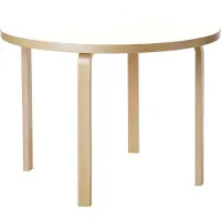 Artek 90a Tafel 100 Cm Wit Laminaat - Eettafels & bartafels Berk White Laminate - 28301782