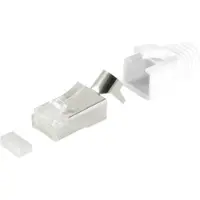 S-Impuls RJ45 krimp connectoren | 3-delig | STP | CAT6/6a/7 | vaste/flexibele aders | 10 stuks | wit