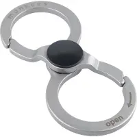 Munkees karabijnhaak 8 shape 6,8 cm zilver