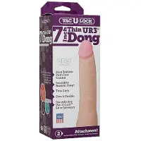 Doc Johnson - Vac-U-Lock - 7" - Thin Dong - UR3 - Skin