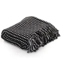 Super Merchant Plaid vierkanten 160x210 cm katoen zwart