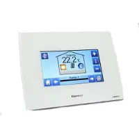 Thermrad bedien.centrale wifi glas wit