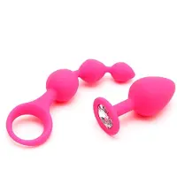 Rimba - Barcelona - Anaal Set Met Buttplug En Anaal kralen - Roze