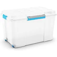 Kis Scuba opbergbox XL- 110L - wit/blauwe clips