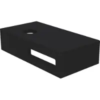Best design Fontein planchet malo solid surface 40x21x10 cm mat zwart