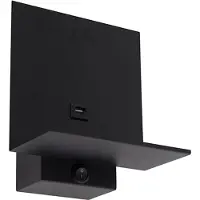 QAZQA Moderne wandlamp zwart incl. USB-aansluiting - Flero