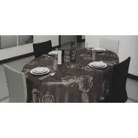 D-c-fix Tafellaken - Tafelkleed - Tafelzeil - Geweven - Opgerold op dunne Rol - Geen Plooien - Duurzaam - Riana Bruin - 140 cm x 300 cm