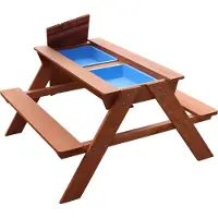 Sunny Dave Zand & Water Picknicktafel Bruin - 2 uitneembare kunststof bakken