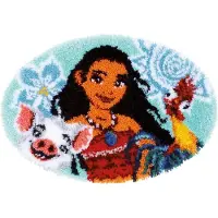 Vervaco - Knoopvormtapijt kit - Disney I am an Oceanic girl - PN-0168698 - Borduren - Borduurpakket - Borduurpakket volwassenen - Borduurpakket kind