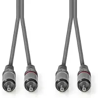 Nedis Stereo-Audiokabel | 2x RCA Male | 2x RCA Male | 5 m | 1 stuks - COTH24200GY50