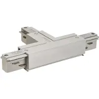 SLV Onderdeel | EUTRAC T-verbinder met voedingsmogelijkheid, aarde binnen, rechts, zil | EUTRAC SYSTEM