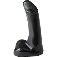 All Black Realistische Dildo Zwart
