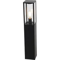 QAZQA Industriële staande buitenlamp zwart 80 cm IP44 - Charlois