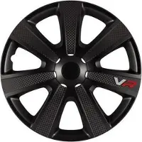 Car Plus Wieldoppen Vr 13 Inch Abs Carbon Zwart Set Van 4