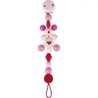 Heimess | Houten speenkoord Muis - Roze
