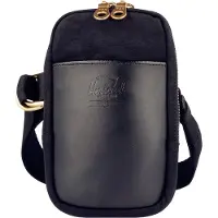 Herschel Leather Capsule Orion Belt Bag Heuptas zwart