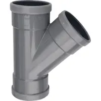Wavin PVC T-stuk manchet 45deg 110mm, 3 x mof