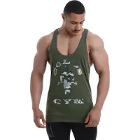 Gold's Gym Classic Camouflage Joe Stringer Vest leger - M