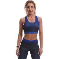 Gold's Gym Ladies Sublimated Sports Crop Top - Navy - XS