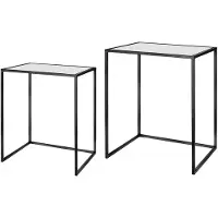 Riverdale Bijzettafel Amaro Rectangular Zwart 60 cm (set van 2)