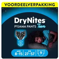 DryNites Huggies luierbroekjes - jongens - 8 tot 13 jaar (30 tot 48 kg) - 27 stuks - voordeelverpakking