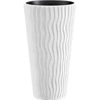 Prosperplast Prosperplats Bloempot "Sandy Slim" (35 x 35 x 62 cm, Wit)