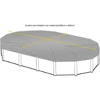 W'eau Afdekzeil voor ovaal zwembad 810 x 400cm (zeilmaat 870 x 460)
