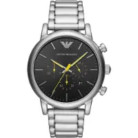Emporio Armani AR11324 Luigi chronograaf zilveren horloge