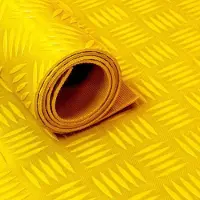 Ivol Rubber loper / rubbermat op rol Traanplaat 3mm geel - Breedte 150 cm - Per meter