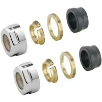Sapho koperen knelkoppeling 15mm chroom